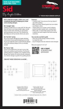 Creative Grids Machine Quilting Tool Sid (CGRQTA9) - Maple Leaf Quilting Company Ltd.