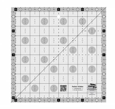 Creative Grids Perfect 10 Ruler (CGRPERF10) - Maple Leaf Quilting Company Ltd.