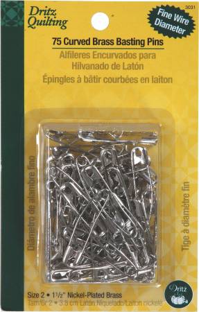 Curved Basting Pins Size 2 (3031D) - Maple Leaf Quilting Company Ltd.