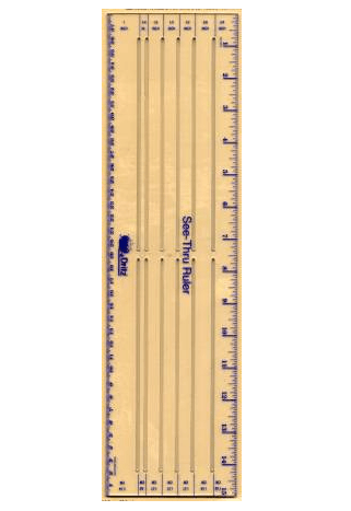 Dressmaker See - Thru Ruler 4in x 15in - Maple Leaf Quilting Company Ltd.