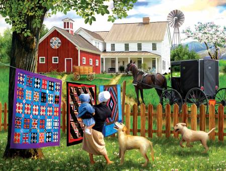 Family Homestead 500 piece Jigsaw Puzzle (28769) - Maple Leaf Quilting Company Ltd.