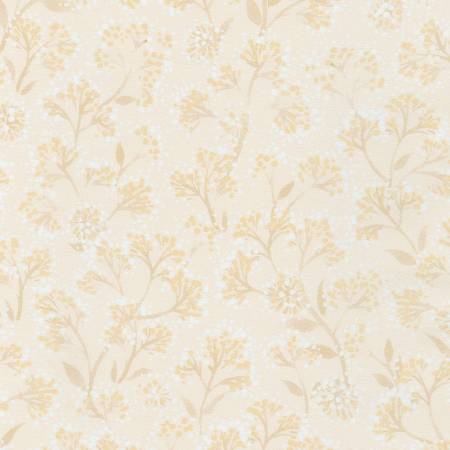Flowers Cream 108" Cotton (WELDX2113684) – Sold in UNITS of ¼ metre - Maple Leaf Quilting Company Ltd.
