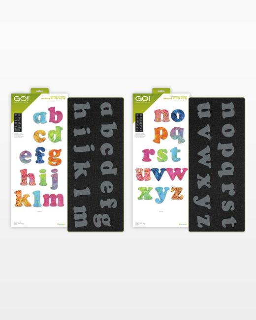 GO! Carefree Alphabet Lowercase Set (2 Die Set) (55491) - Maple Leaf Quilting Company Ltd.