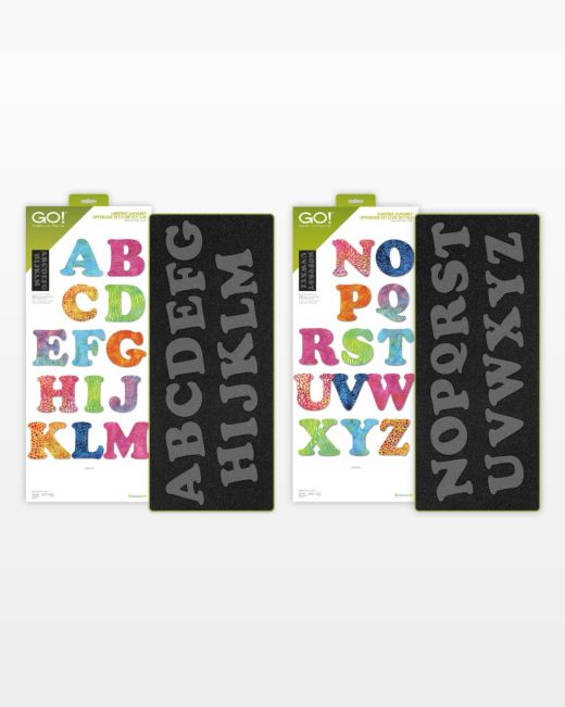 GO! Carefree Alphabet Uppercase Set (2 - Die Set) (55092) - Maple Leaf Quilting Company Ltd.