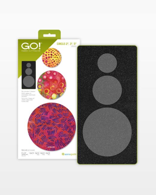 GO! Circle - 2", 3", 5" Die (55012) - Maple Leaf Quilting Company Ltd.