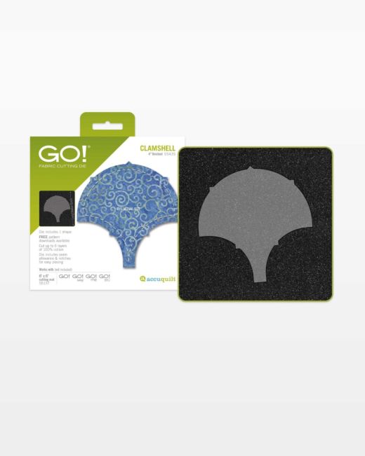 GO! Clamshell - 4" Finished Die (55435) - Maple Leaf Quilting Company Ltd.
