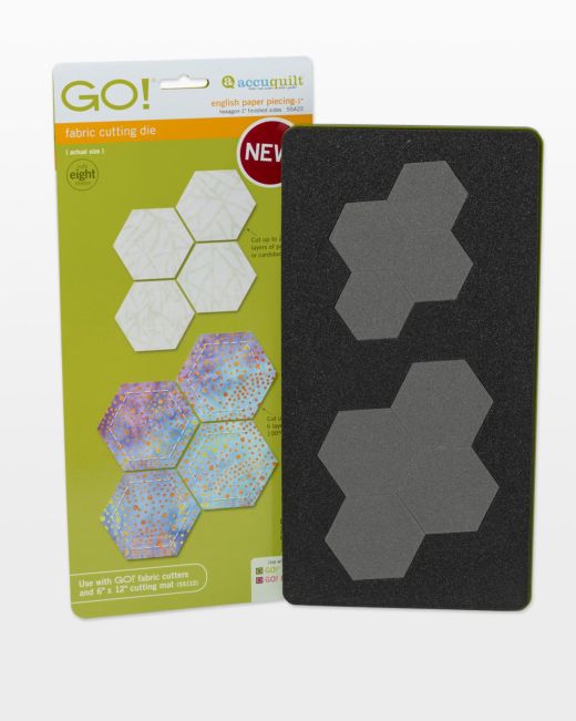 GO! English Paper Piecing Hexagon - 1" Finished Sides Die (55422) - Maple Leaf Quilting Company Ltd.