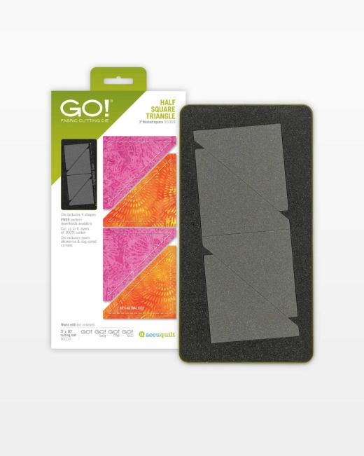 GO! Half Square Triangle - 3" Finished Square Die (55009) - Maple Leaf Quilting Company Ltd.