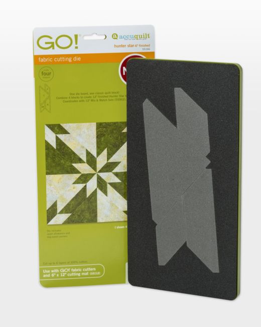 GO! Hunter Star - 6" Finished Die (Makes 12" Finished Blocks) (55166) - Maple Leaf Quilting Company Ltd.