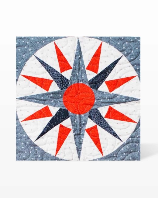 GO! Mariner's Compass - 12" Finished Die (55194) - Maple Leaf Quilting Company Ltd.