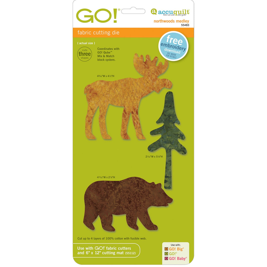 GO! Northwoods Medley Die (55483) - Maple Leaf Quilting Company Ltd.