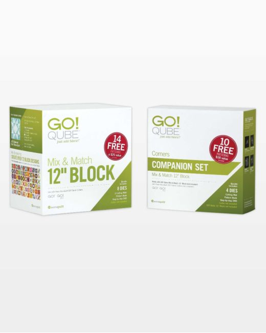 GO! Qube 12" Companion Set - Corners (55787) - Maple Leaf Quilting Company Ltd.