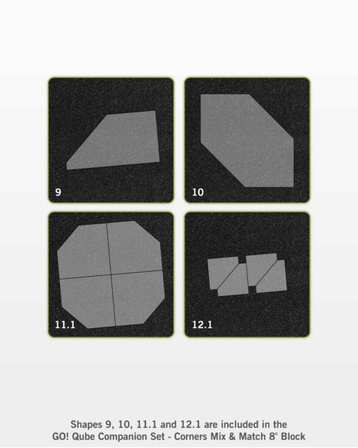 GO! Qube 8" Companion Set - Corners (55785) - Maple Leaf Quilting Company Ltd.