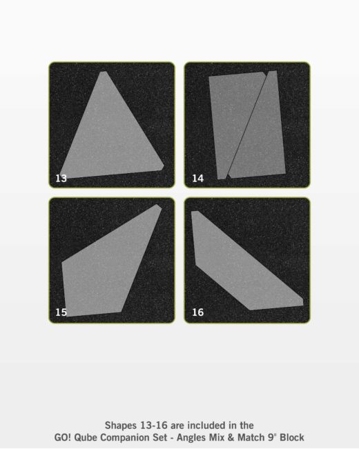 GO! Qube 9" Companion Set - Angles (55790) - Maple Leaf Quilting Company Ltd.