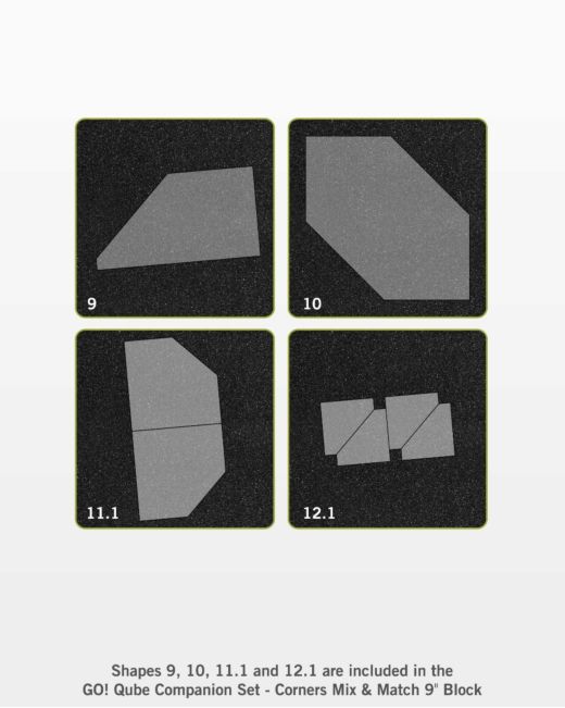GO! Qube 9" Companion Set - Corners (55786) - Maple Leaf Quilting Company Ltd.