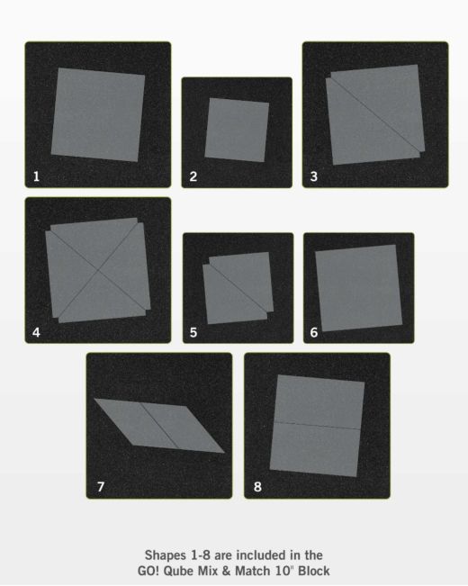 GO! Qube Mix & Match 10" Block (55797) - Maple Leaf Quilting Company Ltd.