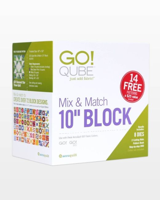 GO! Qube Mix & Match 10" Block (55797) - Maple Leaf Quilting Company Ltd.