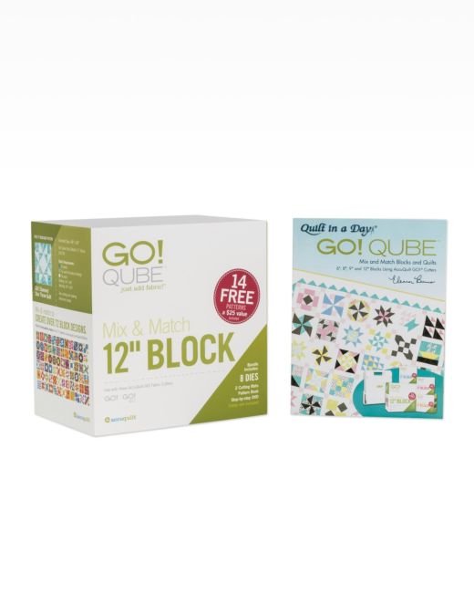 GO! Qube Mix & Match 12" Block (55778) - Maple Leaf Quilting Company Ltd.