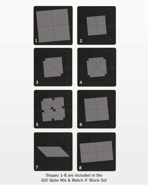 GO! Qube Mix & Match 4" Block (55229) - Maple Leaf Quilting Company Ltd.