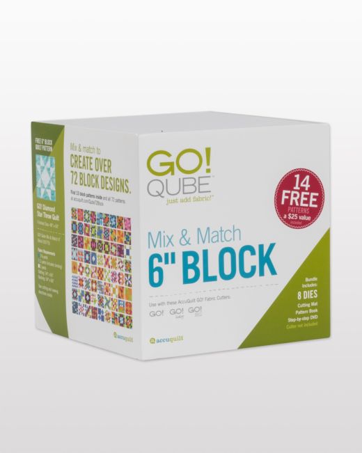 GO! Qube Mix & Match 6" Block (55775) - Maple Leaf Quilting Company Ltd.