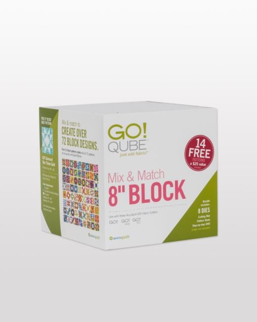 GO! Qube Mix & Match 8" Block (55776) - Maple Leaf Quilting Company Ltd.