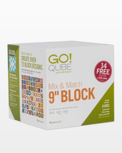 GO! Qube Mix & Match 9" Block (55777) - Maple Leaf Quilting Company Ltd.