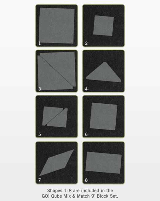 GO! Qube Mix & Match 9" Block (55777) - Maple Leaf Quilting Company Ltd.