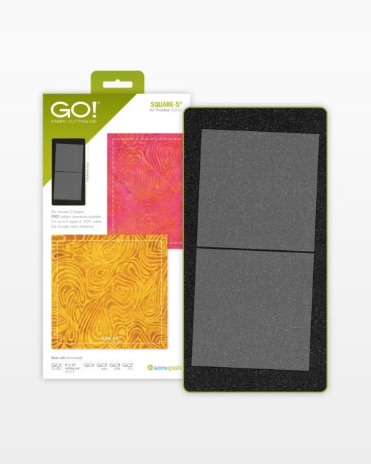 GO! Square - 5" (4 1/2" Finished) Die (55010) - Maple Leaf Quilting Company Ltd.