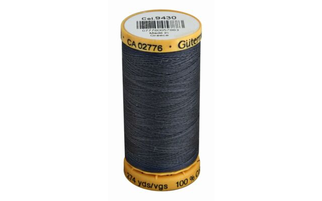 Gutermann Natural Cotton Thread 250m/273yds | Gray - 9430