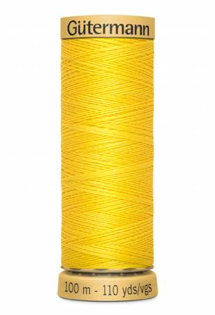Gutermann Natural Cotton Thread 100m/109yds | Bright Yellow - 1640 - Maple Leaf Quilting Company Ltd.