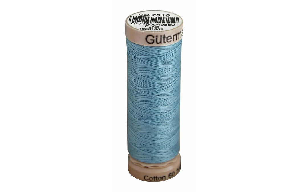 Gutermann Natural Cotton Thread 200m - 60 wt | Light Sky Blue - 7310 - Maple Leaf Quilting Company Ltd.