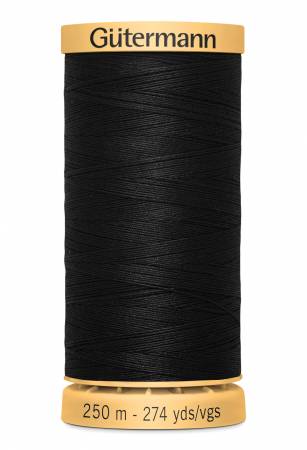 Gutermann Natural Cotton Thread 250m/273yds | Black - 1001 - Maple Leaf Quilting Company Ltd.