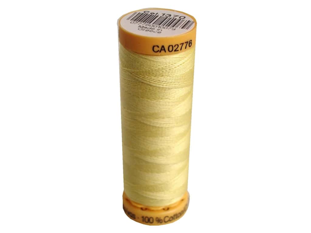 Gutermann Natural Cotton Thread 250m/273yds | Light Yellow - 1370 - Maple Leaf Quilting Company Ltd.