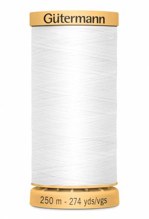 Gutermann Natural Cotton Thread 250m/273yds | White - 1006 - Maple Leaf Quilting Company Ltd.