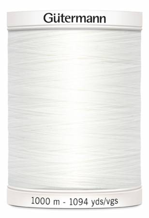 Gutermann Sew - all Polyester All Purpose Thread 1000m/1094yds | White - Maple Leaf Quilting Company Ltd.