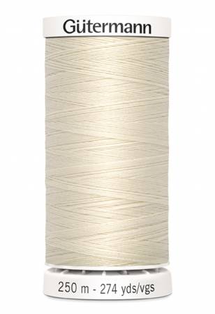 Gutermann Sew - all Polyester All Purpose Thread 250m| Eggshell (250M - 022) - Maple Leaf Quilting Company Ltd.