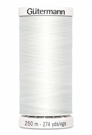 Gutermann Sew - all Polyester All Purpose Thread 250m/273yds | White - Maple Leaf Quilting Company Ltd.