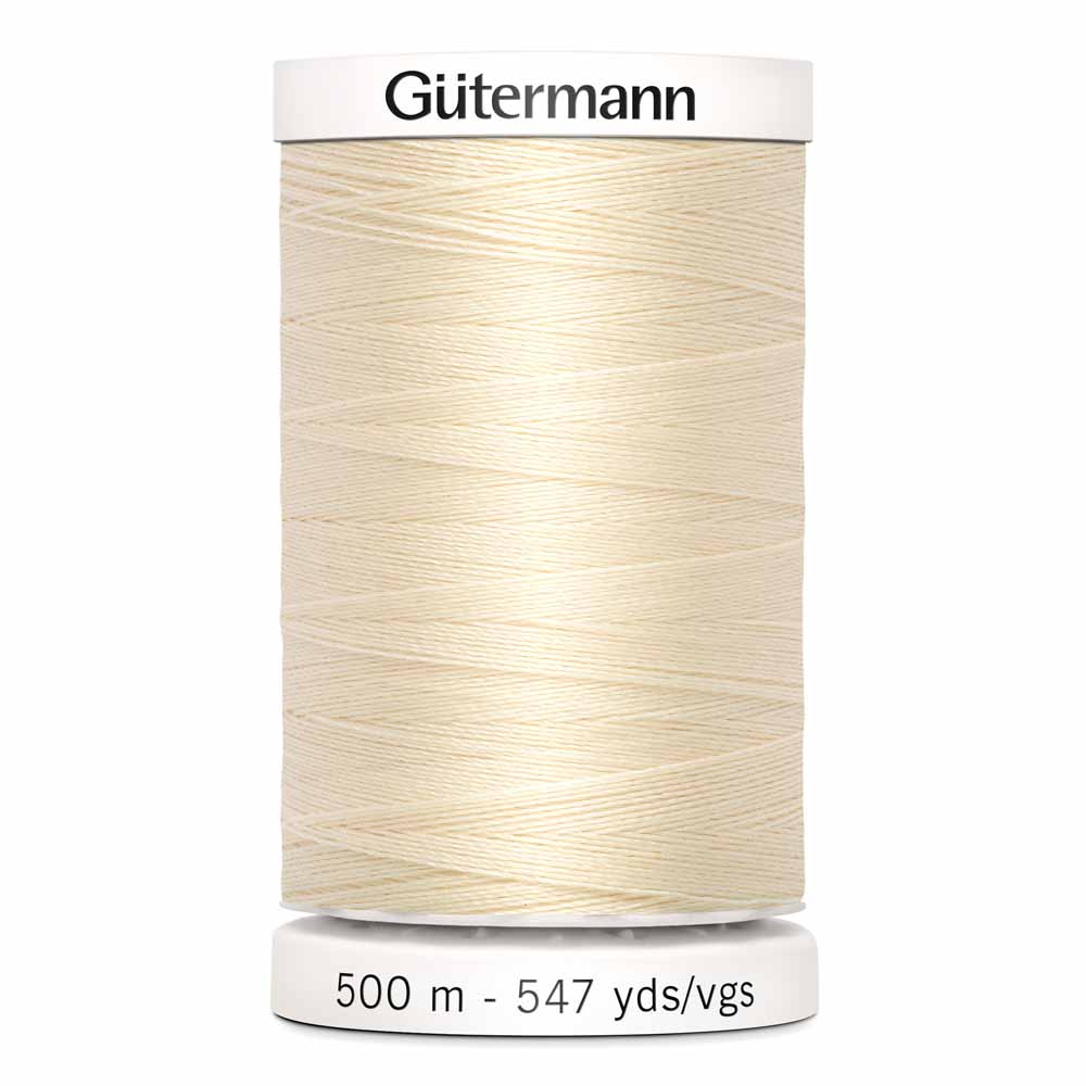 Gutermann Sew - all Polyester All Purpose Thread 500m/547yds | Ivory - Maple Leaf Quilting Company Ltd.