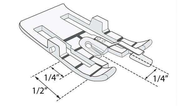 Husqvarna Viking Changeable 1/4" Guide Foot (5, 6, 7) - Maple Leaf Quilting Company Ltd.
