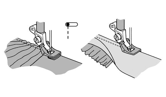 Husqvarna Viking Gathering Foot (1 - 8) - Maple Leaf Quilting Company Ltd.