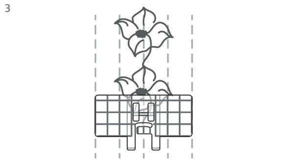 Husqvarna Viking Multi - Line Decorative Foot (1 - 8) - Maple Leaf Quilting Company Ltd.