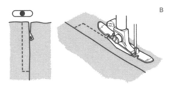 Husqvarna Viking Narrow Zipper Foot (1 - 7) - Maple Leaf Quilting Company Ltd.