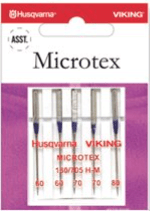 Husqvarna Viking Needles MICROTEX ASST, 5 - PACK (920545096) - Maple Leaf Quilting Company Ltd.