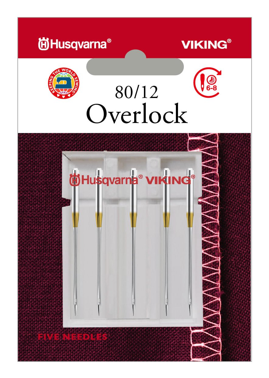 Husqvarna Viking Needles OVERLOCK SIZE 80/12, 5 - PACK (920680096) - Maple Leaf Quilting Company Ltd.