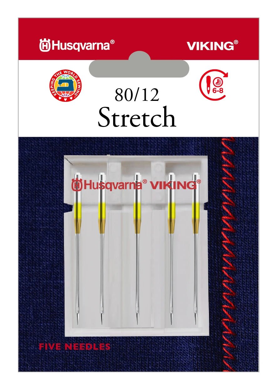 Husqvarna Viking Needles STRETCH SIZE 80/12, 5 - PACK (920703096) - Maple Leaf Quilting Company Ltd.