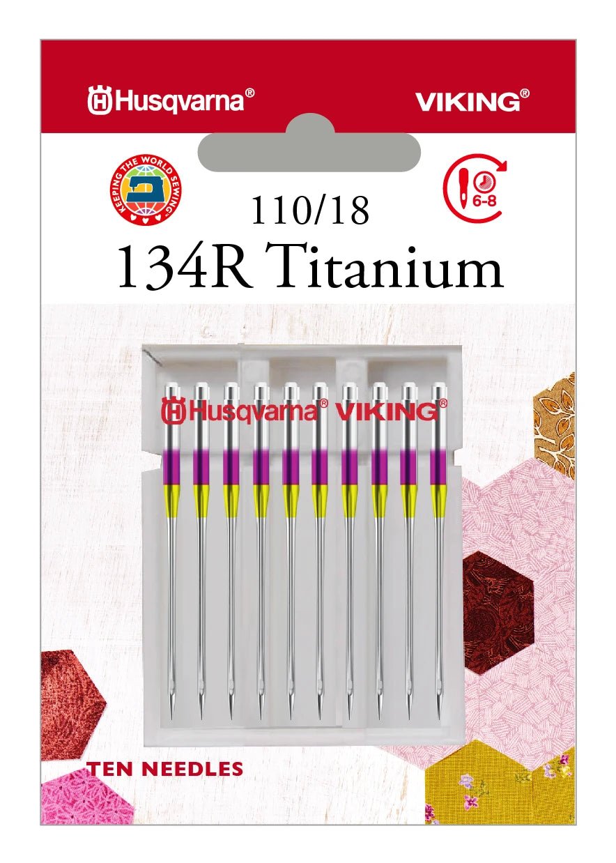 Husqvarna Viking Needles TITANIUM 134R QUILTING 110/18, 10 - PACK (920712096) - Maple Leaf Quilting Company Ltd.