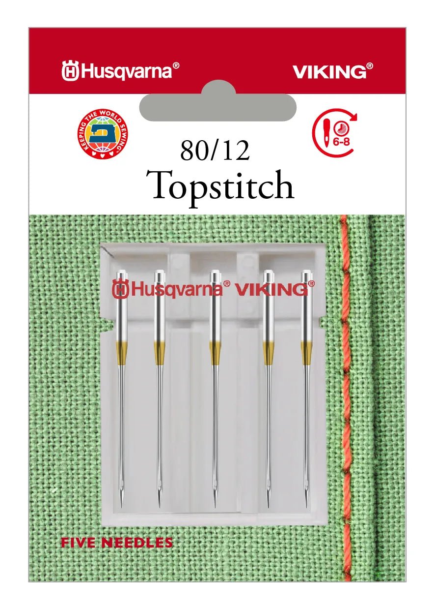 Husqvarna Viking Needles TOPSTITCH SIZE 80/12, 5 - PACK (920686096) - Maple Leaf Quilting Company Ltd.
