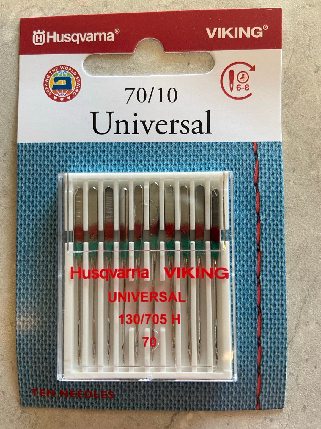 Husqvarna Viking Needles UNIVERSAL 70/10, 10 - PACK (920693096) - Maple Leaf Quilting Company Ltd.