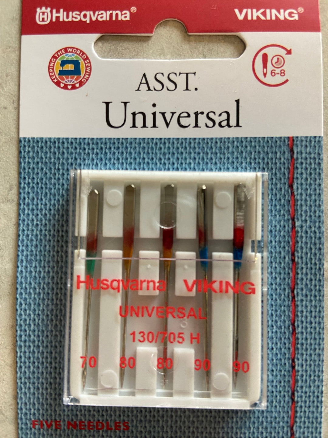Husqvarna Viking Needles UNIVERSAL ASST. 5 - PACK (920689096) - Maple Leaf Quilting Company Ltd.