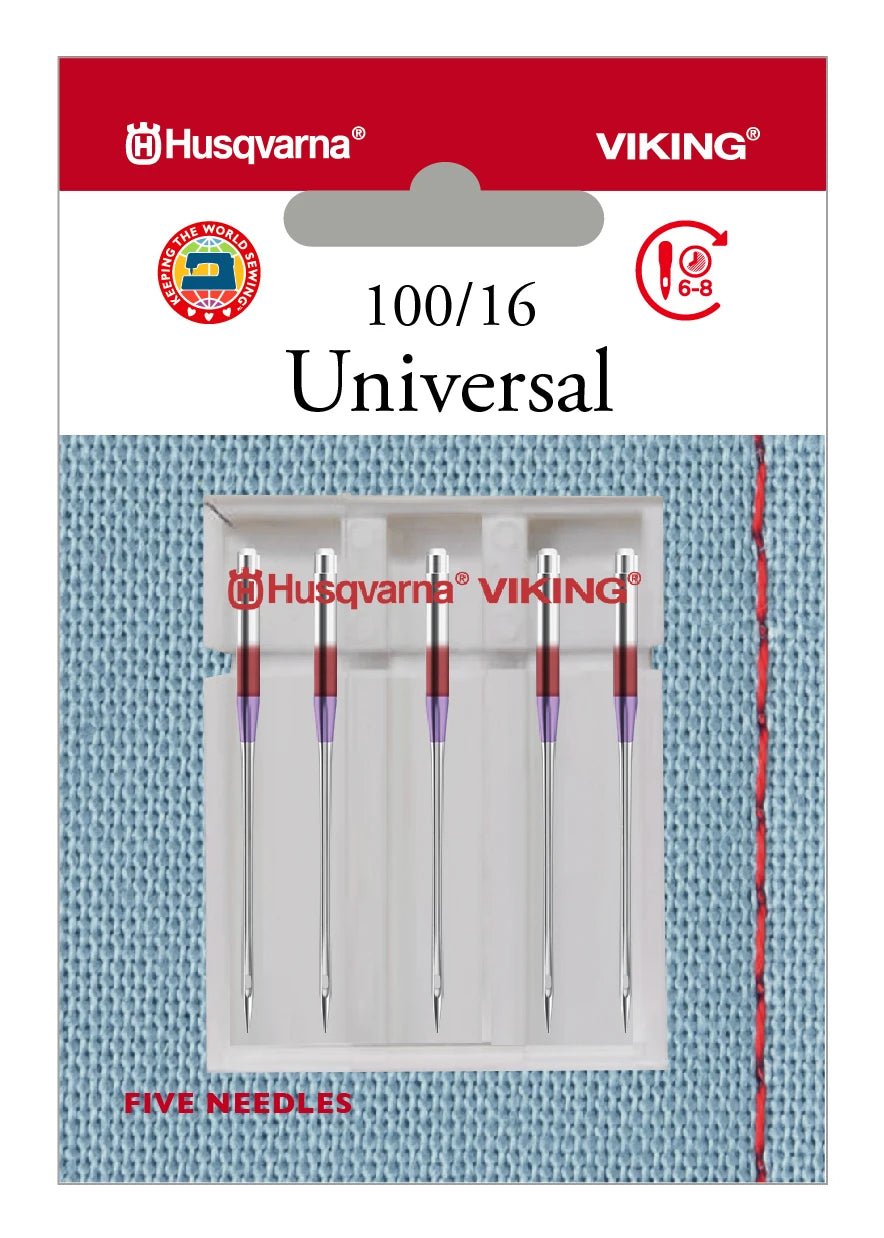 Husqvarna Viking Needles UNIVERSAL SIZE 100/16 5 - PACK (920690096) - Maple Leaf Quilting Company Ltd.